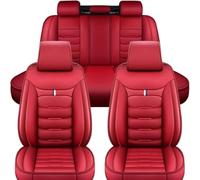 YoQIK Auto Ensembles Housses Siège Universelles pour Ford C-Max 2010-2015,Cuir Avant Arrière Coussins Couvre Respirant Imperméable Protections Accessoires,C/Red