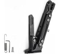 YoQIK Béquilles Latérale Moto pour Aprilia Atlantic 125 250 300 400 500 2004-2013,Alliage D'aluminium Réglable Supports Latéraux Pied Stationnement Latéral Universel Accessoires,Black