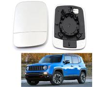 YoQIK Miroir Rétroviseur Rechange Auto pour Jeep Renegade 2015-2020,Remplacement Verre Droite Gauche Glace Chauffant Extérieur Recul Lentille Pièces,Left