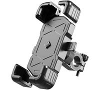 YoQIK Supports Téléphones Moto pour Suzuki Impulse 2008 2009 2010 2011,Rotatif à 360°Guidon/Rétroviseur Support Rétractable Anti-Branle Accessoires Portables Smartphone,Black-A