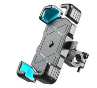 YoQIK Supports Téléphones Moto pour Suzuki Impulse 2008 2009 2010 2011,Rotatif à 360°Guidon/Rétroviseur Support Rétractable Anti-Branle Accessoires Portables Smartphone,Blue-A