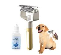 Yorajuy Brosse pour chien pour la perte de poils | Peigne autonettoyant double face | Brosses à vapeur pour chiens à poils longs, pour le nettoyage de massages de chiots et chatons de petite, moyenne