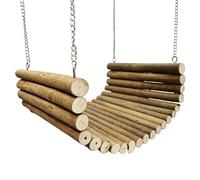 Yorajuy Hamac pour cage - Balançoire de repos en bois pour animal de petite taille | pour gerbille, hamster, hérisson, chinchilla, lapin, furet d'Inde