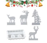 Yorajuy Moules de Noël en silicone | Moules à savon en forme de sapin de Noël, fournitures décoratives pour débutants amateurs d'artisanat, décorations de festival, bougeoir