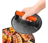 Yorajuy Smash Presse à hamburger, presse à viande, presse à galettes de bacon, anti-adhésif, convient pour la fabrication de hamburgers, la friture du bacon, les grillades, les galettes - 18 x 18 x 6