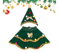 Yorajuy Tenue de Noël pour chien, vêtements d'arbre de Noël pour animaux de compagnie | Vêtements pour chiots de vacances | Pour fête, rassemblement, photographie, promenade en plein air, chiens de