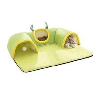 Yorajuy Tunnel pour animal de compagnie, grand lit pour chat, tapis de sommeil | Nid respirant interactif pour chaton chiot dormant ennui dormir intérieur enrichissement appartement hiver été