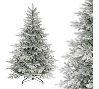 YORBAY Arbre de Noël artificiel 150 cm Arbre de Noël artificiel avec neige, support métallique