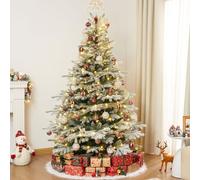 YORBAY Arbre de Noël artificiel 180 cm Arbre de Noël artificiel avec neige, support métallique