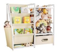 Yorbay Bibliothèque pour Enfants: Étagère à Jouets avec 3 Compartiments | Étagère pour Chambre Ranger Livres d'Images et Jouets - Multifonctionnel Organisateur pour Salles de jeux Jardins d'enfants