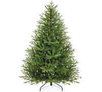 Yorbay Sapin de Noël artificiel 150 cm PE et PVC avec support en fer, pour décoration de Noël
