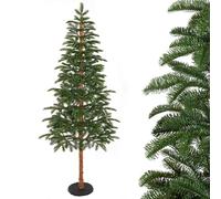 Yorbay Sapin de Noël Artificiel 180 cm Sapin de Noël Réaliste et Fin en PE avec Base en Disque et Tronc Simulé pour la Décoration à la Maison ou en Magasin