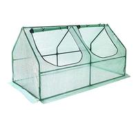 Yorbay Serre de Jardin Tunnel Mini Serre à Tomates Plastique PE Tente abri Petite Serre de Terrasse Balcon, Solide, Verte 180 x 90 x 90 cm