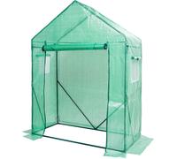 Yorbay Serre en film plastique pour tomates, avec film grillagé pour le jardin pour la culture, toit pointu, vert, 150×70×190cm (LxlxH) réutilisable