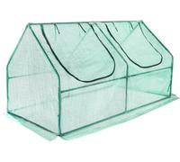 Yorbay Serre en film plastique pour tomates et légumes, 180 x 90 x 90cm, avec film grillagé résistant aux UV et fenêtre pour le jardin