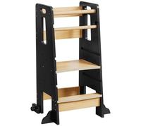 Yorbay Tour d'apprentissage à partir de 1 an : tour d'apprentissage Montessori réglable en 3 positions avec protection anti-basculement - Massive et élégante - Pour enfants - Pour cuisine et salle de