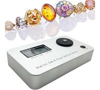 YORCME Kit RéFractomèTre Gemmologie Format Compact Facile à Transporter Aucune Huile de réfraction requise avec pincettes, 2 Blocs d'étalonnage et boîte en Aluminium