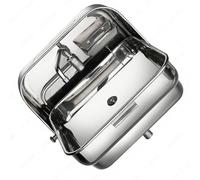 YORCME Lavabo de Camping Pliable,Évier Simple Cuve pour Camping-Car - Petit Évier de Cuisine en INOX Compatible RV et Caravane - Installation Murale