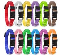 Yorgewd Lot de 12 colliers de sécurité réglables pour chiots, petits chiens et chats (multicolore, 21,5-33 cm)