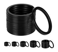 Yorgewd Lot de 50 anneaux plats en acier inoxydable pour clés de maison, clés de voiture et travaux manuels, Ø 30 mm/28 mm/25 mm/20 mm/15 mm