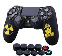 Yorha 1 Coque de Protection en Silicone gravée au Laser (rayonnement) pour Manette PS4/Slim/Pro DualShock 4 avec 10 Embouts