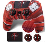 YoRHa Depool Coque en silicone antidérapante pour manette de PS5 avec 2 capuchons de joystick et 1 autocollant