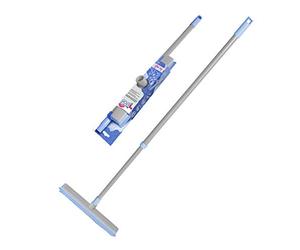 York Bacteria Stop Brosse en caoutchouc avec manche télescopique. Un balai avec poils en caoutchouc. Tête idéale pour enlever facilement les poils. Les poils antimicrobiens empêchent la croissance des