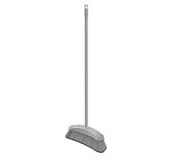 YORK Balai Intérieur avec Manche 120 cm Poils Denses en Plastique Recy t Copeaux de Bois Balayage Écologique et Durable Largeur 31 cm Design Ergonomique Maison Bureau Gris et Rose Erica