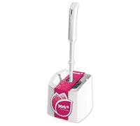 York Ensemble Brosse WC Style - Balayette de Toilette avec Support Fermé et Design Texturé (Moderne) - Poils Résistants pour Un Nettoyage en Profondeur - Accessoire Salle de Bain - Blanc