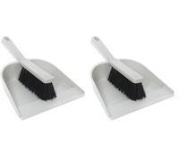 York Ensemble Pelle et Balayette à Main - Poussière et Ramasse-miettes - en Plastique Recyclé - Gris 23 x 32 x 11 cm (Lot de 2)