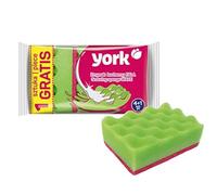 York Éponge Vaisselle et Cuisine Universelle Lot de 5 Éponges de Nettoyage Robustes Tampon à Récurer pour Plats Casseroles et Auto Éponge Grattante Verte Haute Absorption Qualité Premium