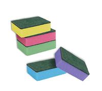 York Eponges a Vaisselle Classiques Lot de 10 Tampons a Recurer Double Face Mousse et Fibre Abrasive pour Nettoyage Cuisine Casseroles Assiettes Surfaces Delicates Multicolore Maison Professionnel