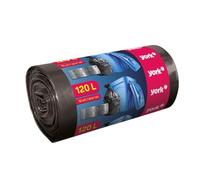 York Lot de 10 sacs poubelle, 120 l, pour charges lourdes, extra solides, noirs