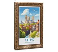York Travel, United Kingdom - Toile décorative pour chambre à coucher, bureau, chambre, cadeau - 20,3 cm (L) x 30,5 cm (l)