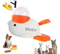 Yorkie Feeding Duck Toy,Yorkies Gram Duck Treat Dispenser W/3 Lids,2-in-1 Interactive Dog Slow Feeder Puzzle Toy Reduces Bloating Anti Gulping Slow Feeding Dispensing Healthy Eating for Dog Cat (A2)