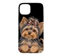 Yorkie Feuilles d'automne Patchs de citrouilles et Automnes Coque pour iPhone 15 Plus