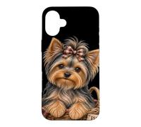Yorkie Feuilles d'automne Patchs de citrouilles et Automnes Coque pour iPhone 16 Plus