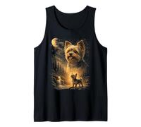 Yorkie Howling to The Moon Vintage 90s Funny Dog Owner Débardeur