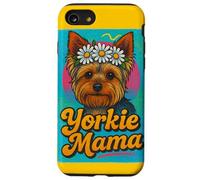 Yorkie Mama Yorkshire Terrier avec Couronne de Marguerites Motif Chien Floral Coque pour iPhone SE (2020) / 7/8
