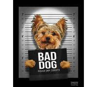 Yorkie Mugshot Composition Notebook: Yorkshire Terrier, Yorkshire Terriers, Yorkies, Yorkie, Dog, Dogs, Puppy Wide Blank Lined Workbook for Teens Kids Students Girls. (7.5 x 9.25)