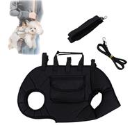 Yorkies Gram Carrier, Dog Backpack Carrier for Small Dogs, Adjustable Shoulder Sling, with Traction Leash, Fits Most Dogs (Black,Small)