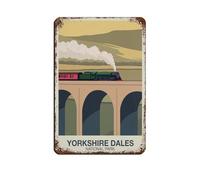 Yorkshire Dales National Park Plaque en métal vintage Pub Club Café Bar Maison Décoration murale Poster rétro 20 x 30 cm