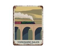Yorkshire Dales National Park Plaque en métal vintage Pub Club Café Bar Maison Décoration murale Poster rétro 30 x 40 cm