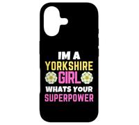 Yorkshire Girl Whats Your Superpower Drapeau Rose Coque pour iPhone 17