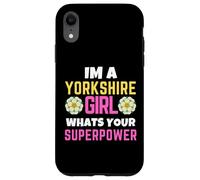 Yorkshire Girl Whats Your Superpower Drapeau Rose Coque pour iPhone XR