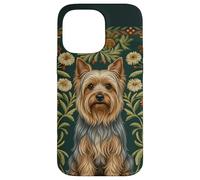 Yorkshire Silkie Terrier à Motif Floral William Morris Coque pour iPhone 14 Pro Max
