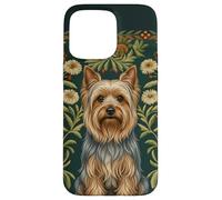 Yorkshire Silkie Terrier à Motif Floral William Morris Coque pour iPhone 15 Pro Max