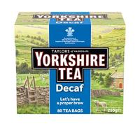 Yorkshire Tea - Thé Noir Décaféiné - Mélange Plein de Saveurs Sans Caféine, Goût Traditionnel, Infusion Forte et Rafraîchissante - 80 Sachets de Thé