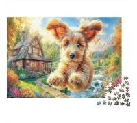 Yorkshire Terrier 1000 Pcs Carton Épais Mignon Chien Puzzle Classique Couples Partenaires Ultra-Difficile Loisirs Bureau Cadeau Créatif 52x38cm/1000pcs