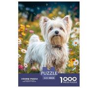 Yorkshire Terrier 1000 Pièces Cute Chien Puzzle pour Adultes Détente Cadeau Unique Adultes Et Adolescents Dès 14 Ans 38x26cm/1000pcs